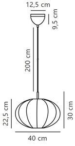 Nordlux - Lustr na lanku AERON 1xE27/40W/230V pr. 40 cm