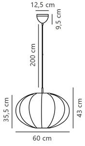 Nordlux - Lustr na lanku AERON 1xE27/40W/230V pr. 60 cm