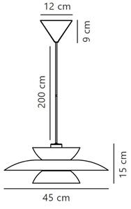 Nordlux - Lustr na lanku CARMEN 1xE27/40W/230V černá