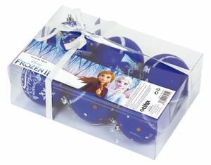 Vánoční koule Frozen Memories 6 kusů Modrý Bílý Plastické (Ø 8 cm)