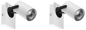 Sada 2 bodových lamp KLIP Nastavitelná Kov Bílá