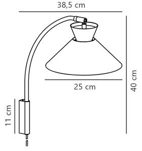 Nordlux - Nástěnná lampa DIAL 1xE27/40W/230V šedá