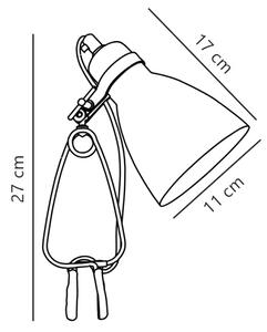 Nordlux - Stolní lampa s klipem CYCLONE 1xE14/15W/230V bílá