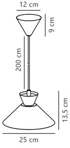 Nordlux - Lustr na lanku DIAL 1xE27/40W/230V šedá
