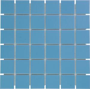 The Mosaic Factory Obklad keramická modrá Mozaika Blue Glossy 48 4,8x4,8 (30,9x30,9) cm - AF13075
