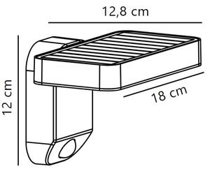 Nordlux - LED Solární nástěnné svítidlo se senzorem RICA LED/5W/3,7V IP44