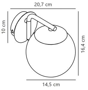 Nordlux - Nástěnná lampa GRANT 1xE14/40W/230V černá