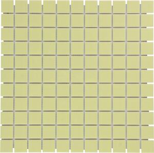 The Mosaic Factory Obklad keramická žlutá Mozaika Vanilla Glossy 25 2,5x2,5 (30,2x30,2) cm - AF23436