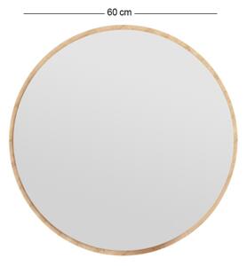 Nástěnné zrcadlo OZZE pr. 60 cm hnědá