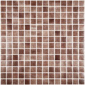 Hisbalit Obklad skleněná hnědá Mozaika 157A 2,5x2,5 (33,3x33,3) cm - 25157ALH