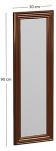 Nástěnné zrcadlo BOSS 90x30 cm bronzová
