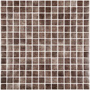 Hisbalit Skleněná mozaika hnědá Mozaika 161A 2,5x2,5 (33,3x33,3) cm - 25161ALH