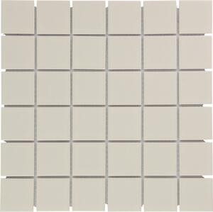The Mosaic Factory Keramická mozaika béžová Mozaika Cream Glossy 48 4,8x4,8 (30,9x30,9) cm - AF13044