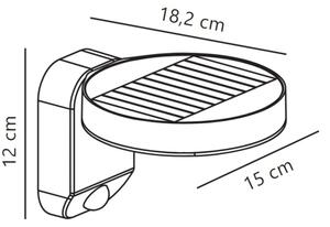 Nordlux - LED Solární nástěnné svítidlo se senzorem RICA LED/5W/3,7V IP44