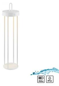 JUST LIGHT LED stolní lampa na baterie bílá 50cm dotykový stmívač IP44 zahradní svítidlo 2700K LD 19301-16