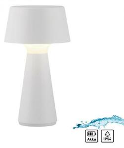 JUST LIGHT LED stolní lampa na baterie bílá dotykový stmívač IP54 USB vnitřní i venkovní použití 3000K LD 19260-16