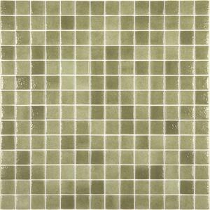 Hisbalit Skleněná mozaika zelená Mozaika 369A 2,5x2,5 (33,3x33,3) cm - 25369ALH