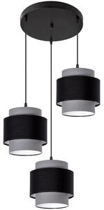 Lustr na lanku 3xE27/60W/230V šedá