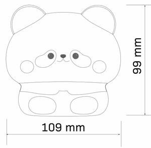 LED Stmívatelná dětská dotyková lampa PANDA LED/2W/3,7V 1200 mAh