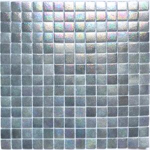Hisbalit Obklad skleněná šedá Mozaika ELBA 2,5x2,5 (33,3x33,3) cm - 25ELBLH