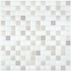 Hisbalit Obklad skleněná bílá Mozaika FLORENCIA 2,5x2,5 (33,3x33,3) cm - 25FLORELH