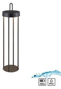 JUST LIGHT LED stolní lampa na baterie černá 50cm dotykový stmívač IP44 zahradní svítidlo 2700K LD 19301-18