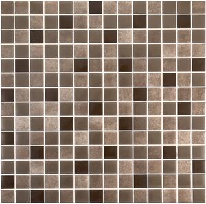 Hisbalit Obklad skleněná hnědá Mozaika ROMA 2,5x2,5 (33,3x33,3) cm - 25ROMALH