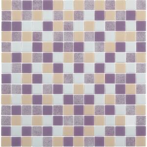 Hisbalit Skleněná mozaika fialová Mozaika VIENNA 2,5x2,5 (33,3x33,3) cm - 25VIENNLH