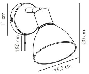 Nordlux - Nástěnné bodové svítidlo POP 1xE27/18W/230V mintová
