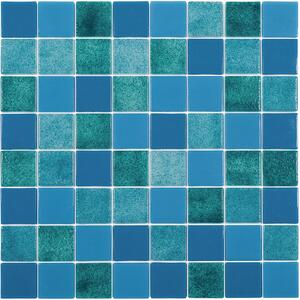 Hisbalit Obklad skleněná modrá Mozaika IGUAZU 4x4 (32x32) cm - 40IGUAZLH