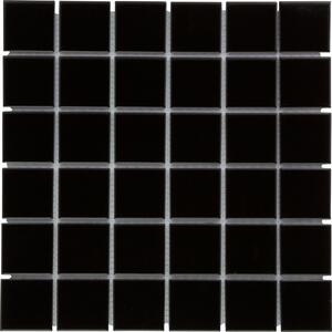 The Mosaic Factory Keramická mozaika černá Mozaika Black Glossy 48 4,8x4,8 (30,9x30,9) cm - AF13317