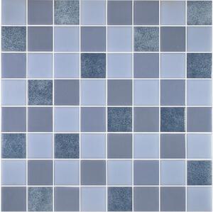 Hisbalit Obklad skleněná šedá Mozaika ATENAS 4x4 (32x32) cm - 40ATENALH
