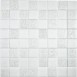 Hisbalit Skleněná mozaika bílá Mozaika TOKIO 4x4 (32x32) cm - 40TOKIOLH
