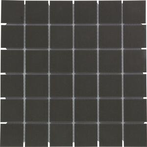 The Mosaic Factory Keramická mozaika černá Mozaika 5 Black 4,8x4,8 (30,9x30,9) cm - LO1017