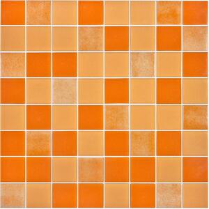 Hisbalit Skleněná mozaika oranžová Mozaika BOGOTA 4x4 (32x32) cm - 40BOGOTLH