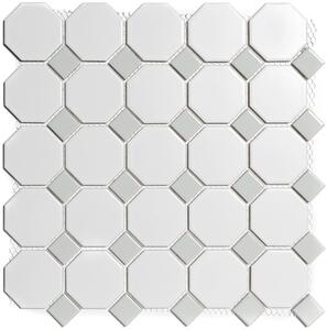 The Mosaic Factory Obklad keramická bílá; šedá Mozaika PAOC White and Grey 5,6x5,6+2,3x2,3 (29,5x29,5) cm - PAOC140300