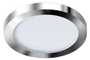AZZARDO Stropní LED osvětlení do koupelny SLIM 9 ROUND, 6W, teplá bílá, 8,5cm, kulaté, chrom, IP44 AZ2861