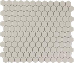 FIN Obklad keramická bílá Mozaika HEX 2 White hexagony 2,3x2,6 (26x30) cm - LOH2010