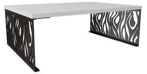Konferenční stolek Luwr 01, Barva:: černý mat + bílý lesk Mirjan24 5902928933536