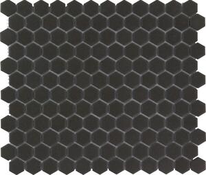 The Mosaic Factory Keramická mozaika černá Mozaika HEX 2 Black 2,3x2,6 (26x30) cm - LOH2017