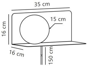 Nordlux - Nástěnné svítidlo s poličkou LILIBETH 1xE14/25W/230V černá