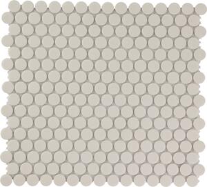FIN Obklad keramická bílá Mozaika KOLEČKA White kolečka prům. 1,9 (31,5x29,4) cm - LOP2010