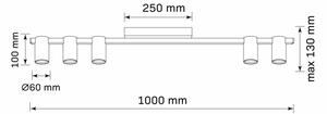 Bodové svítidlo MARIBEL 5xGU10/10W/230V černá