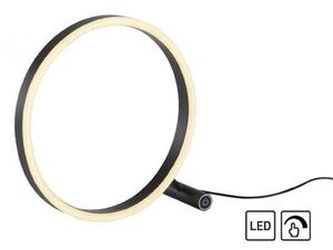 LEUCHTEN DIREKT is JUST LIGHT LED stolní svítidlo, antracit, kruhové pr.30cm, dotykový stmívač, Switchmo, teplá bílá 3000K