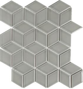 The Mosaic Factory Obklad keramická šedá Mozaika PACU Light Grey Glossy 4,8x8,1 (26,6x30,5) cm - PACU300