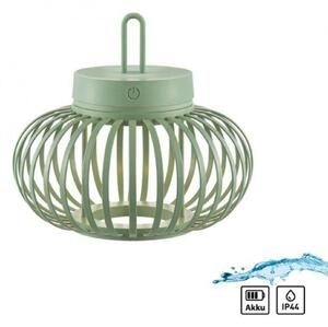PAUL NEUHAUS JUST LIGHT LED stolní lampa průměr 25cm zelená na baterie USB IP44 stmívatelné dotykem 2700K LD 19303-43