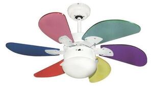 Stropní ventilátor 1xE27/70W/230V pr. 90 cm pestrobarevná + dálkové ovládání
