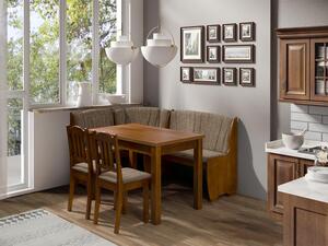 Kuchyňský kout + stůl se židlemi Platon, Barva dřeva: hnědé, Potah: Lawa 02 Mirjan24 5903211310270