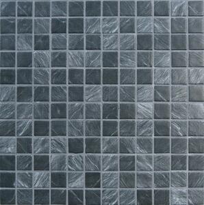 MOSAVIT Obklad skleněná černá Mozaika MARBLE PIZZARRA 2,5x2,5 (31,6x31,6) cm - PIZZAR