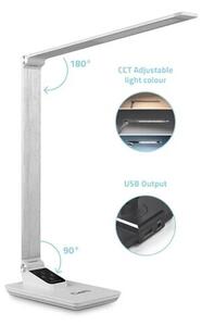 LED Stmívatelná stolní lampa s USB LED/7W/230V 3000K/4000K/5500K bílá